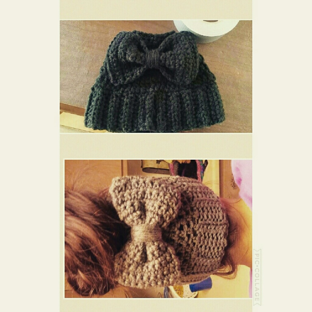 bun bow beanies