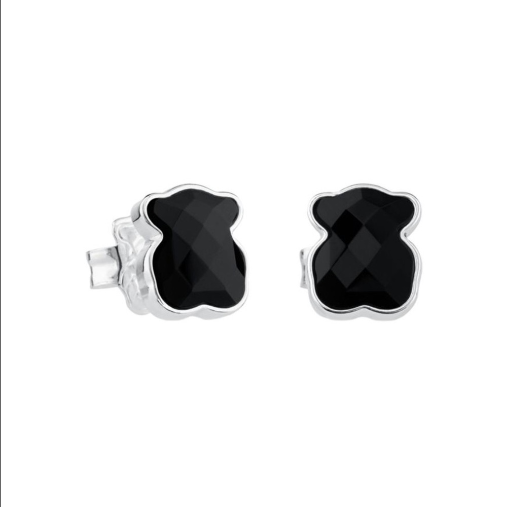 TOUS Mini Black Onyx Bear Earrings 🐻💕