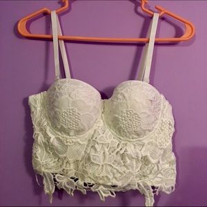 LoverBeauty White Corset Tank - XL (Runs Small)