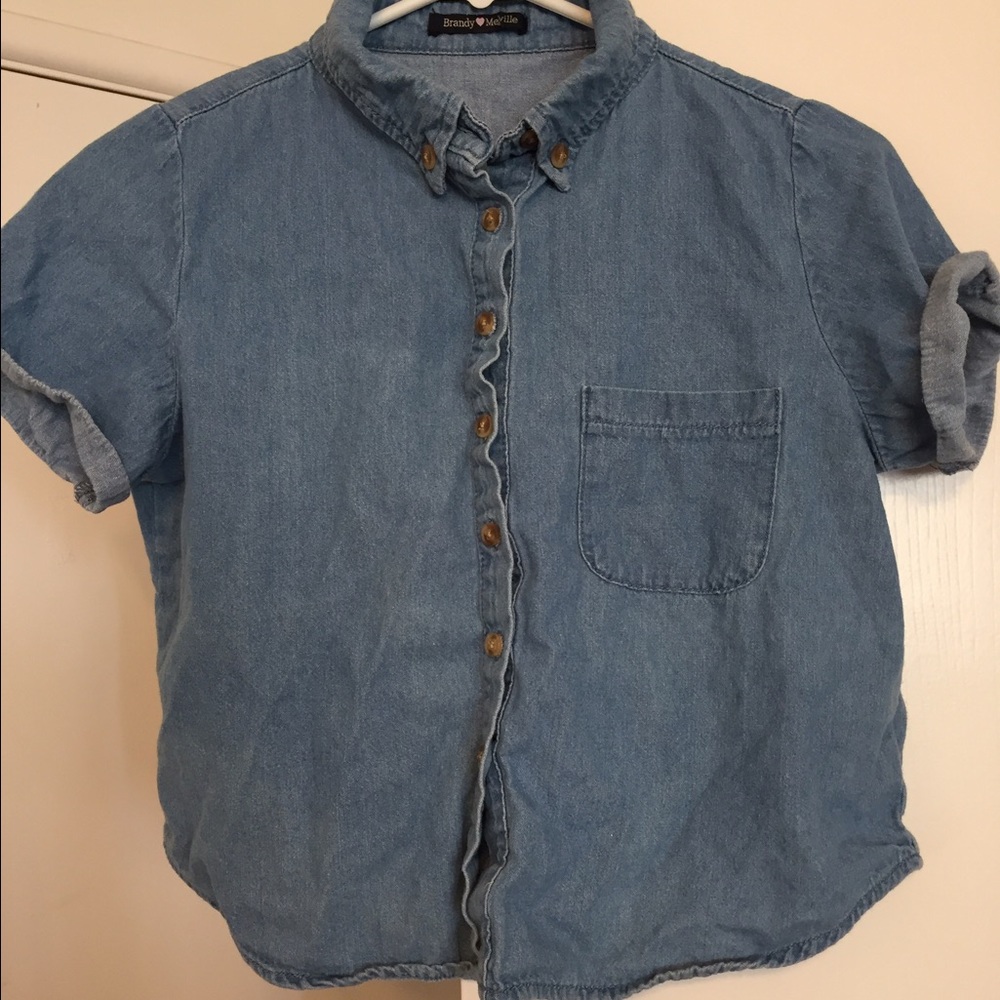 Brandy Melville Denim Crop Top
