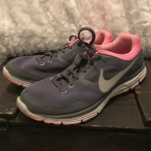 Grey and pink nikes