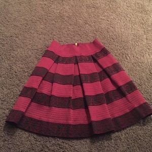 Maroon and black skirt
