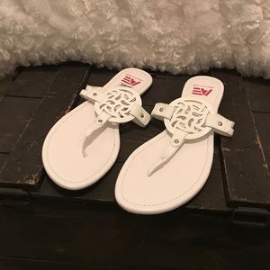White sandals