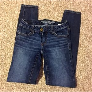 American Eagle Dark Wash Jeggings - 0 Regulars