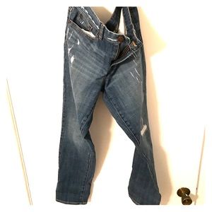 J Crew mid rise skinny jean in distressed indigo