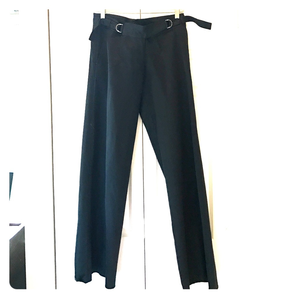 French Connection black satin pants