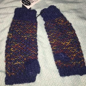 Navy Nordstrom open finger gloves