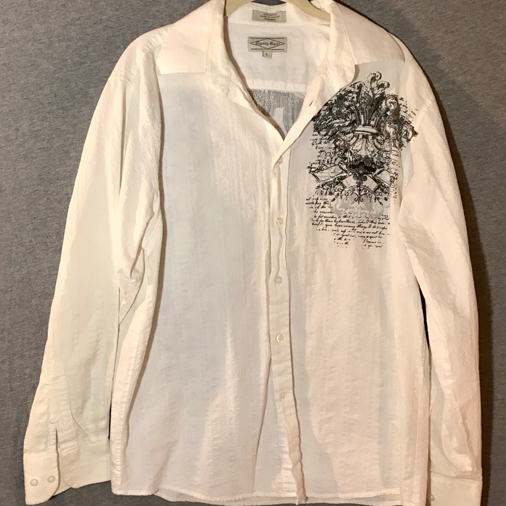 Mens Eighty Eight Silver and Black Design Sz L