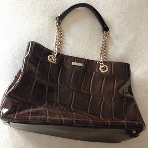 Kate Spade large patent leather brown bag