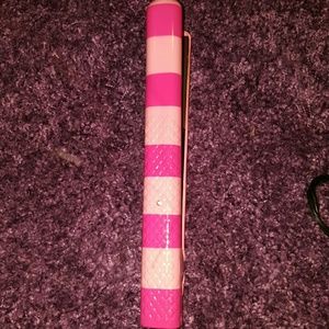 EVA NYC Pink Stripes Ceramic Styling Iron, 1.25"