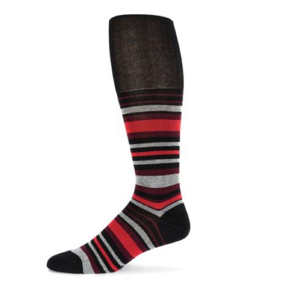 Red Striped Dress Socks