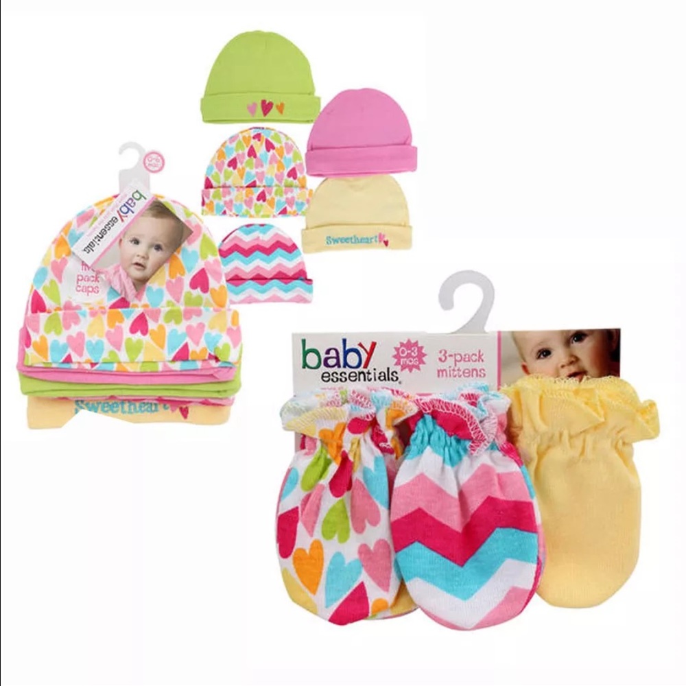 Baby Essentials Cap & Mitten Set