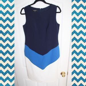 Nine West Tri-colored Sleeveless Dress