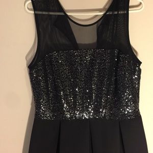 Black, sequins cocktail dress