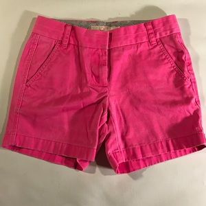 J. Crew Shorts - J.Crew Neon Pink Cotton Broken In Chino Shorts 00 J. Crew Shorts - J.Crew Neon Pink Cotton Broken In Chino Shorts 00