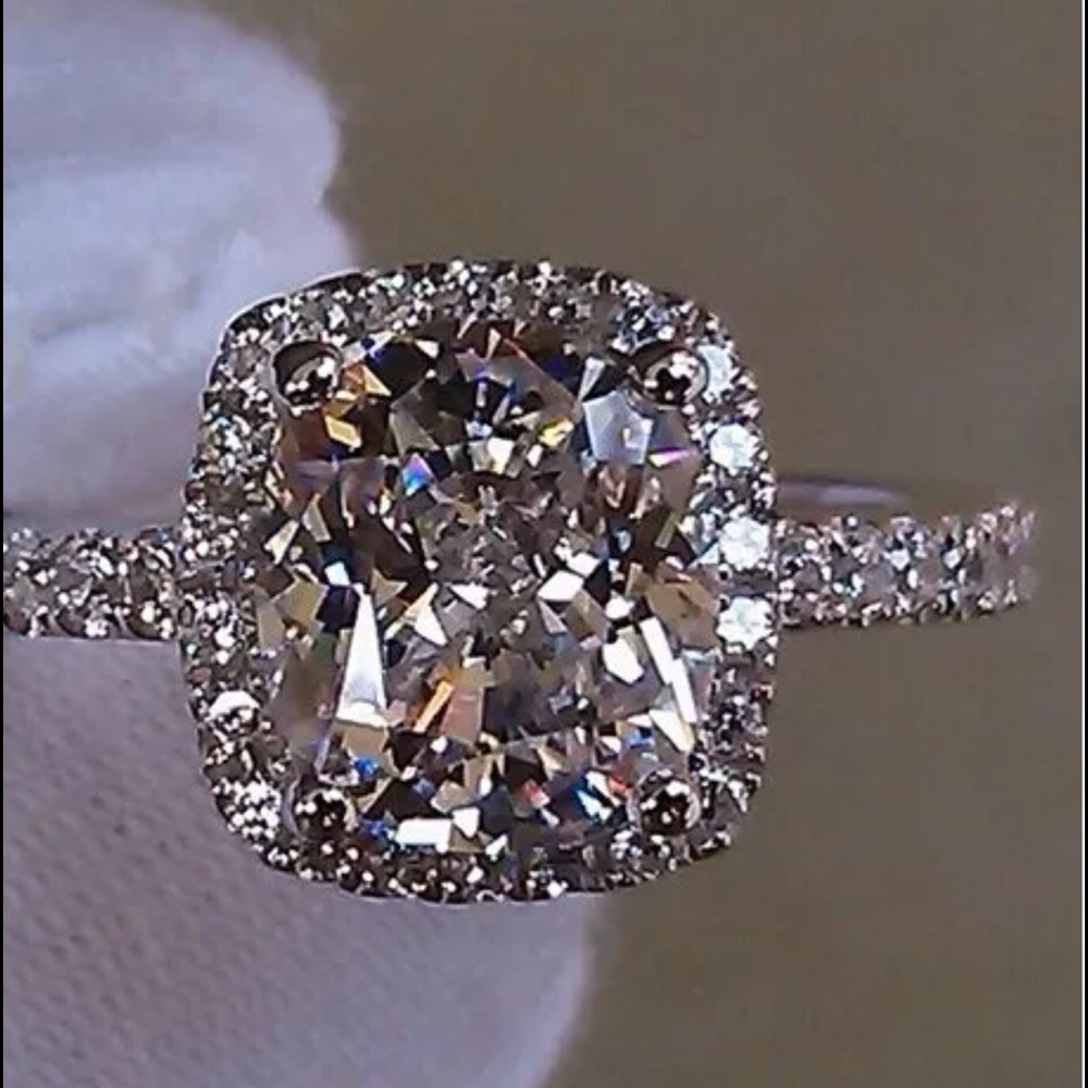 ❤️❤️❤️ SALE 3 ct diamond cz 925 stamped silver