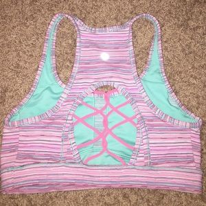 Lululemon sports bra strappy colorful