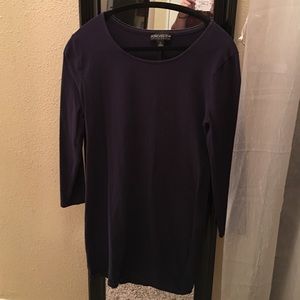 Navy blue fitted dress