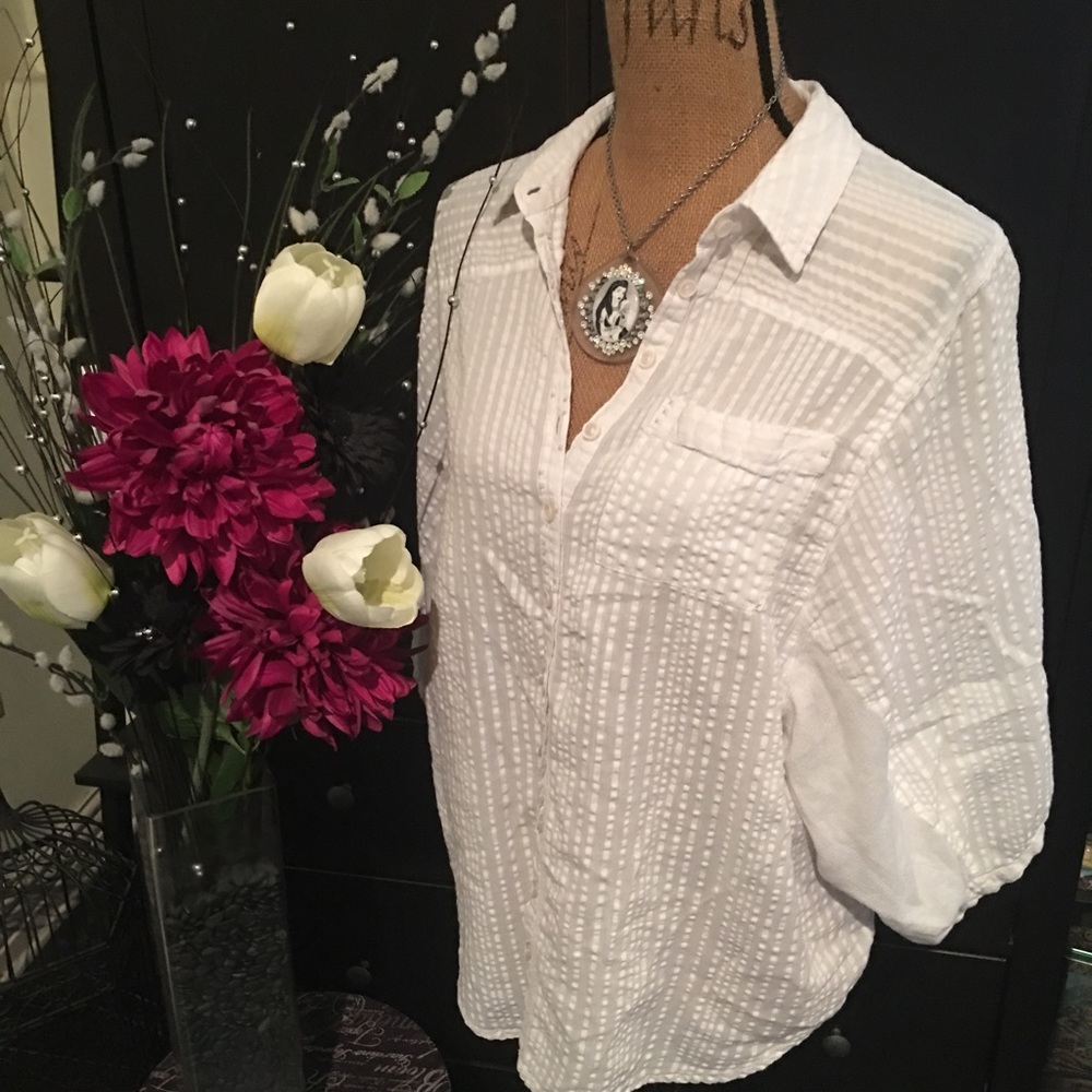 SALE!!! 🎉 FREE PEOPLE Searsucker Blouse
