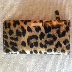 Kate Spade black and gold leopard wallet