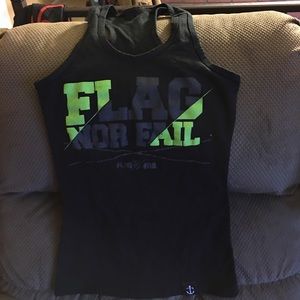 Fitted racerback flag nor Fail tank not Nike