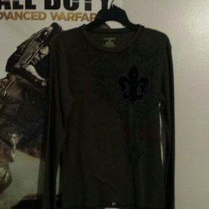 Olive green long sleeve shirt