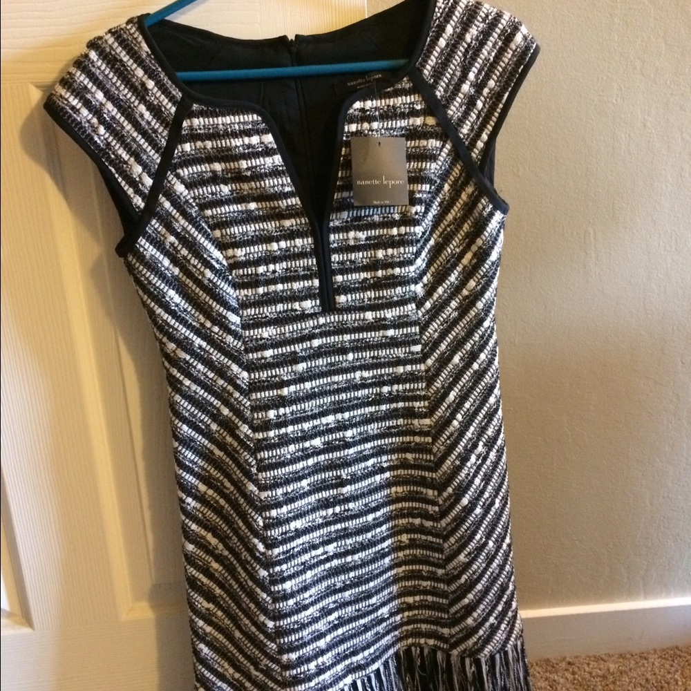 Nanette Lenore Lawless Frock Dress w/ Fringe