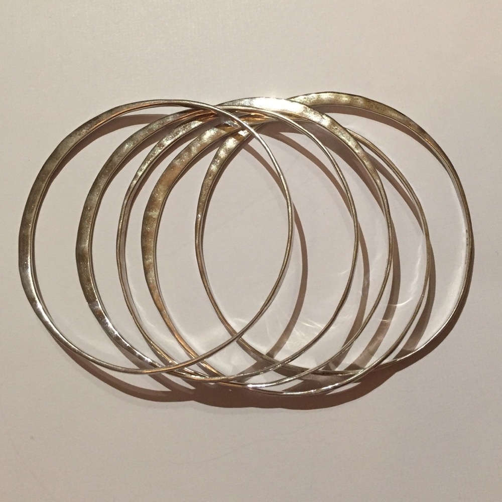 STERLING SILVER BANGLE BRACELET SET (5)