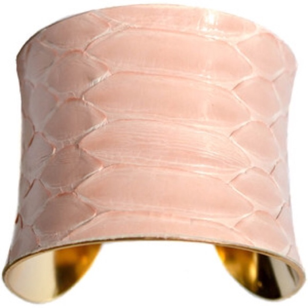Light Pink Snake Skin Cuff Bracelet