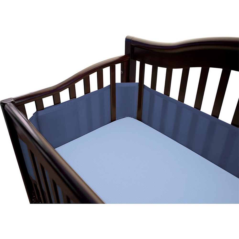 Breathable baby mesh crib bumper-brown