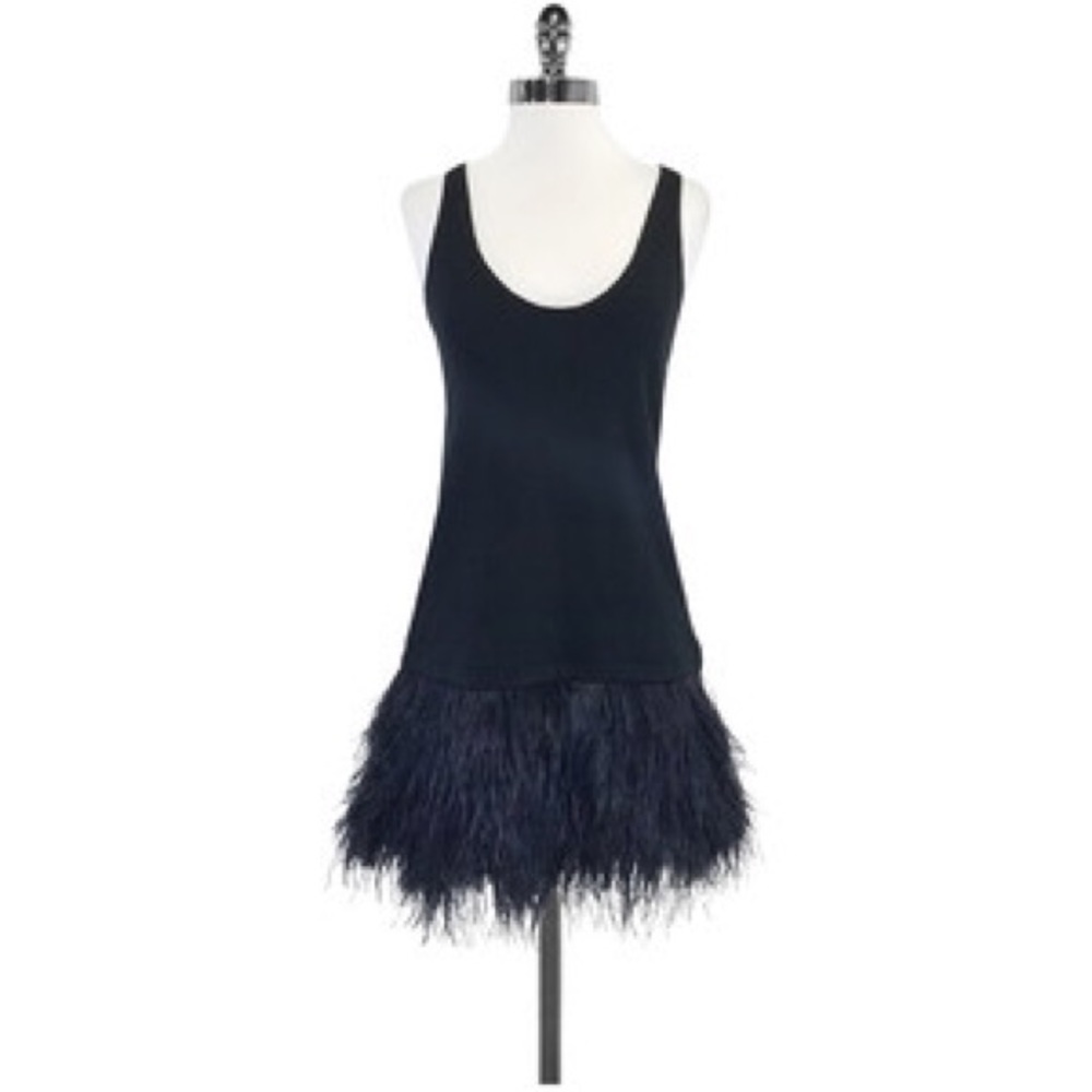 Theory Jocelyn Dress- feather trim