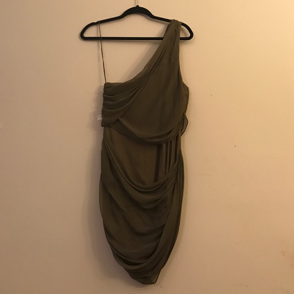 Alice and Olivia olive dress - Picture 2 of 3