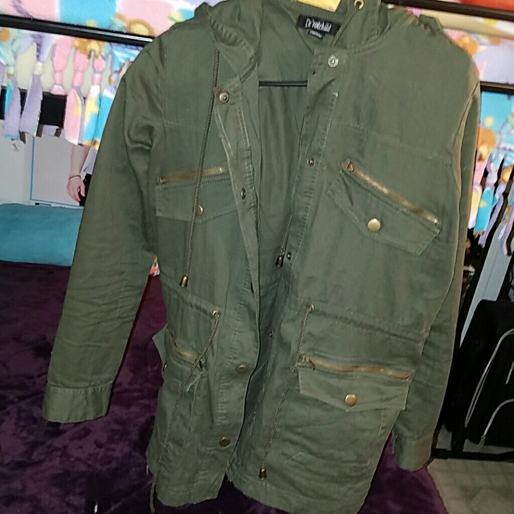 Olive Green Anorak Jacket