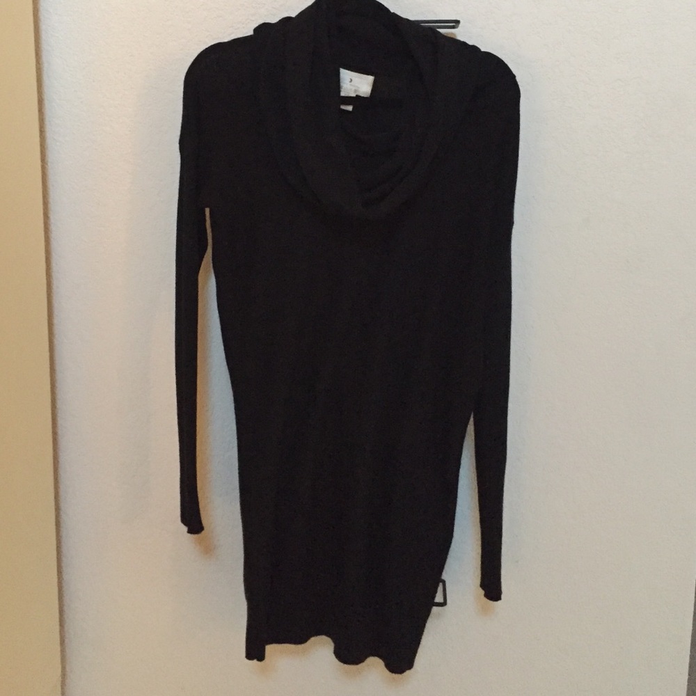 Black, loose neck, dress.