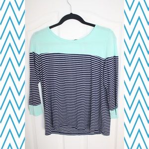 Market & Spruce Two-toned Striped Tee