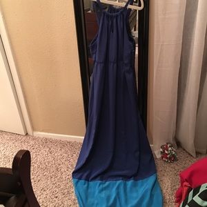 Blue and light blue maxi dress