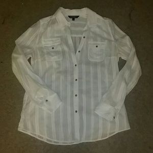 Express white button up