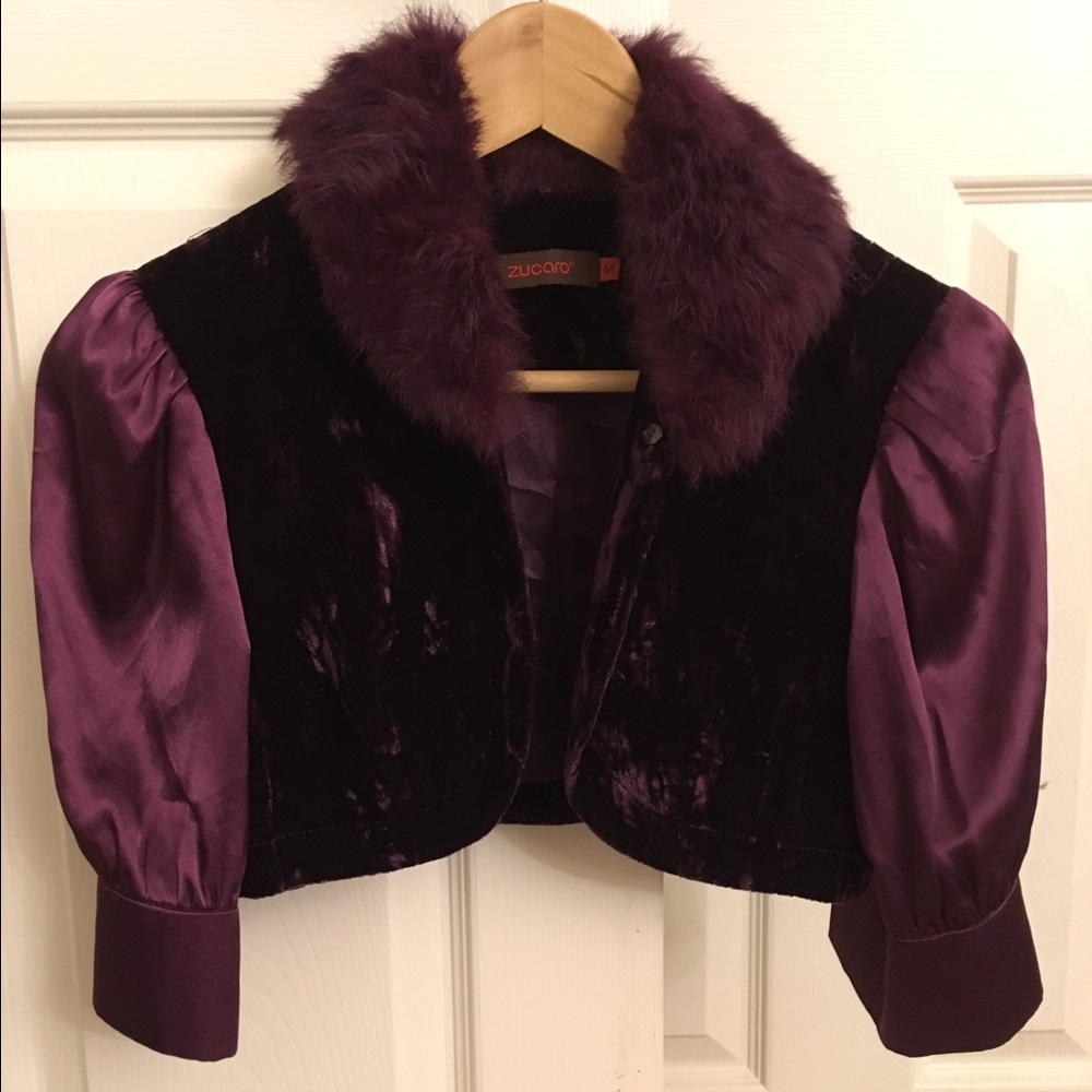 ZUCARO Cropped Jacket with fur