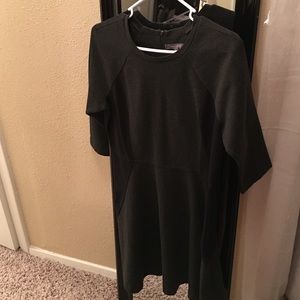 Dark gray dress with black