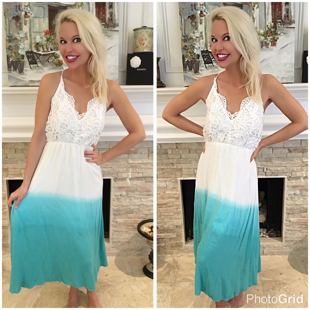 Stunning crochet detail ombré dress! LAST ONE - Picture 1 of 4