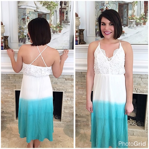 Stunning crochet detail ombré dress! LAST ONE - Picture 4 of 4