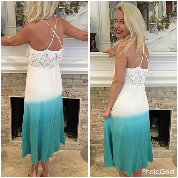 Stunning crochet detail ombré dress! LAST ONE - Picture 2 of 4