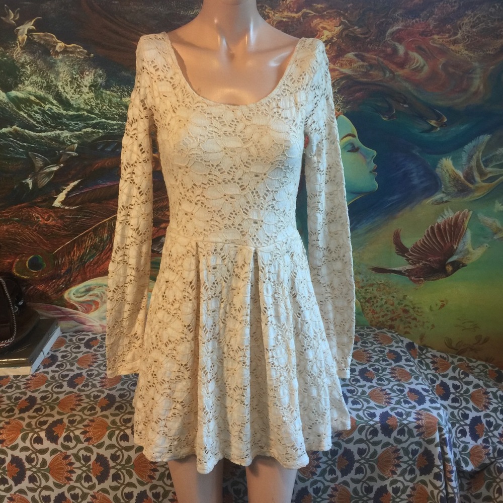 FREE PEOPLE Lace Dress XS