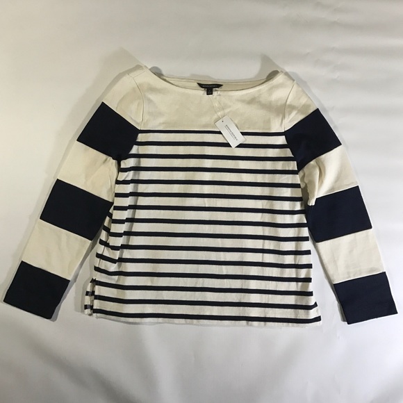 Banana Republic Tops - Banana Republic Navy White Striped Cotton Pullover Banana Republic Tops - Banana Republic Navy White Striped Cotton Pullover
