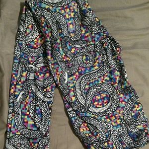 Lularoe snake unicorn neon leggings! New, OS!