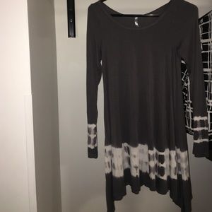 Grey and White tie dye dress
