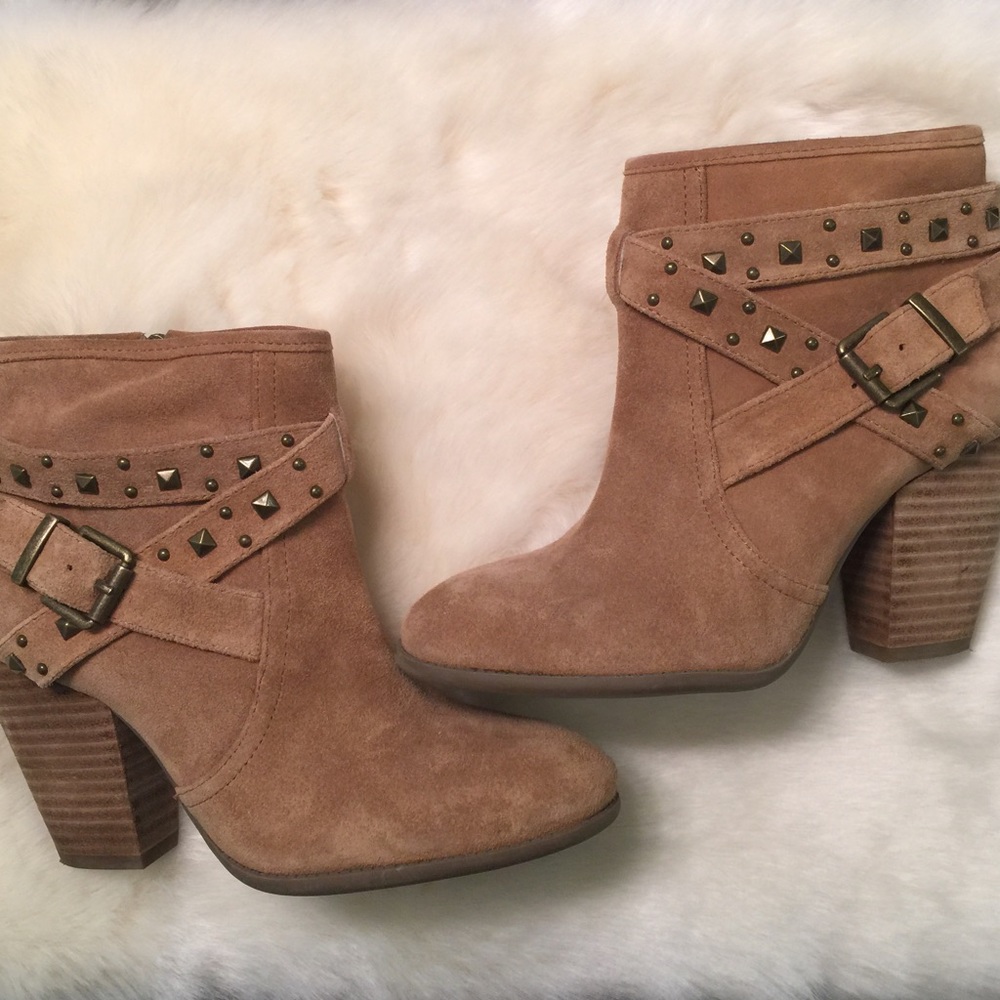 BCBG Suede Ankle Booties