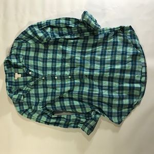 J. Crew Tops - J.Crew 100% Cotton Flannel Green Plaid Shirt XS J. Crew Tops - J.Crew 100% Cotton Flannel Green Plaid Shirt XS
