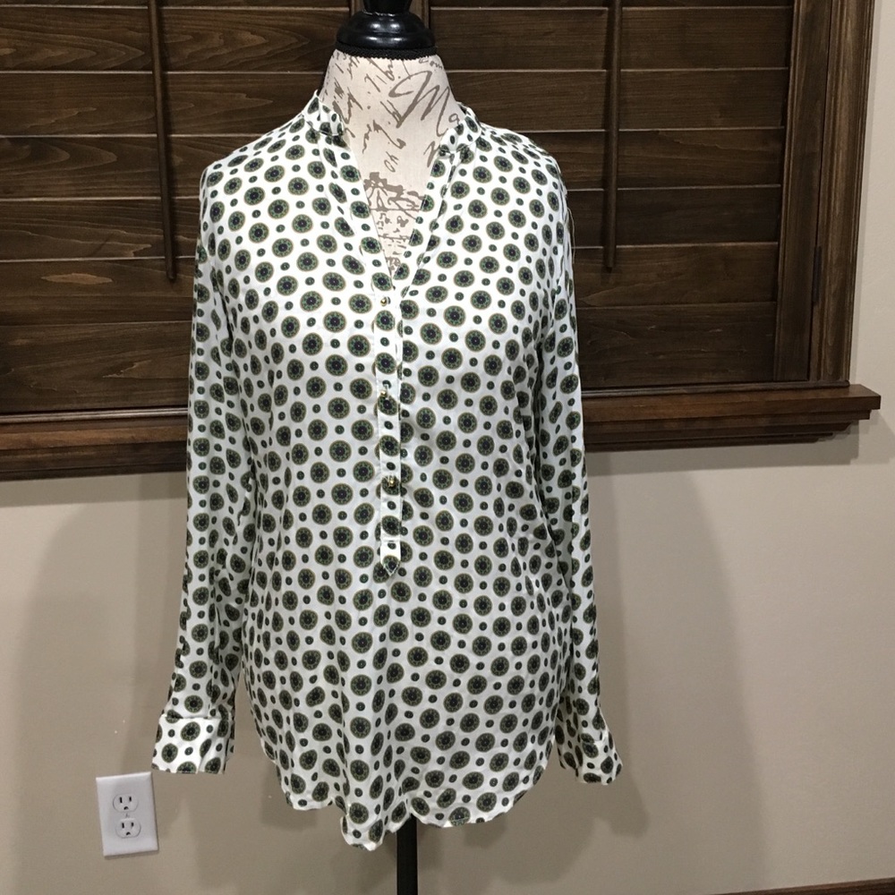 SOLD. Printed Rayon Top
