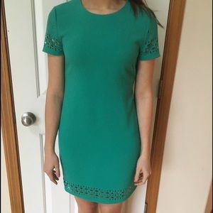 Banana Republic Teal Pencil Sheath Dress w/Cutouts